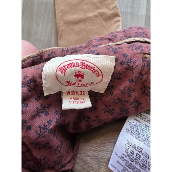 Brooks Brothers Red Fleece Mens Corduroy Pants W35/L32 Khaki - Picture 3 of 5